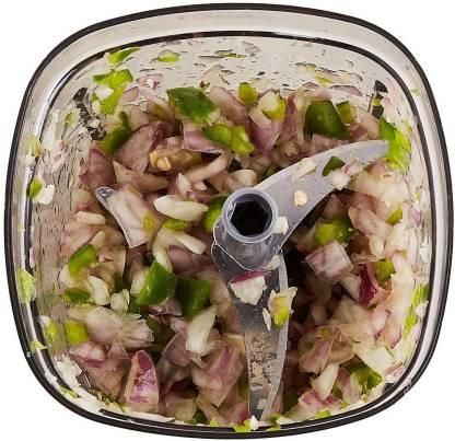 Manual Vegetable Chopper – Steel Blade Hand-Press Food Chopper | Quick Onion, Tomato & Veg Cutter